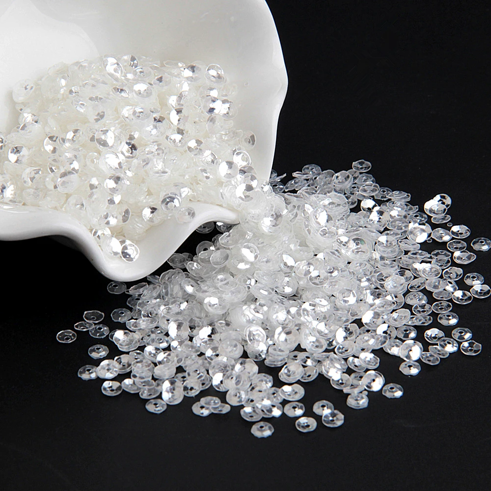 Eco Art Craft - Pailletten Kristal Transparant 3mm 4mm 5mm
