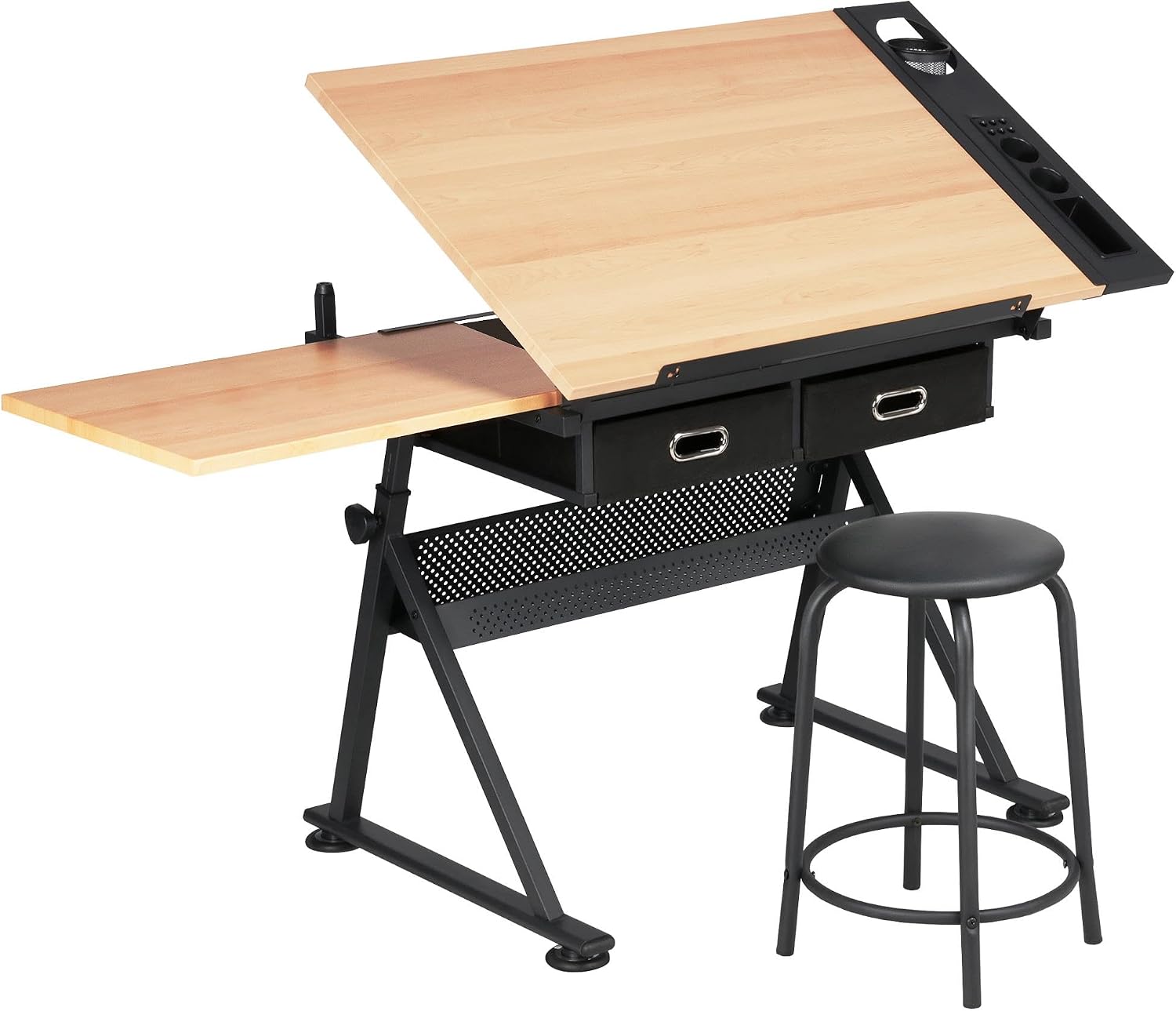 Art Crafting - Verstelbare tekentafel met bijpassende kruk, kantelbaar