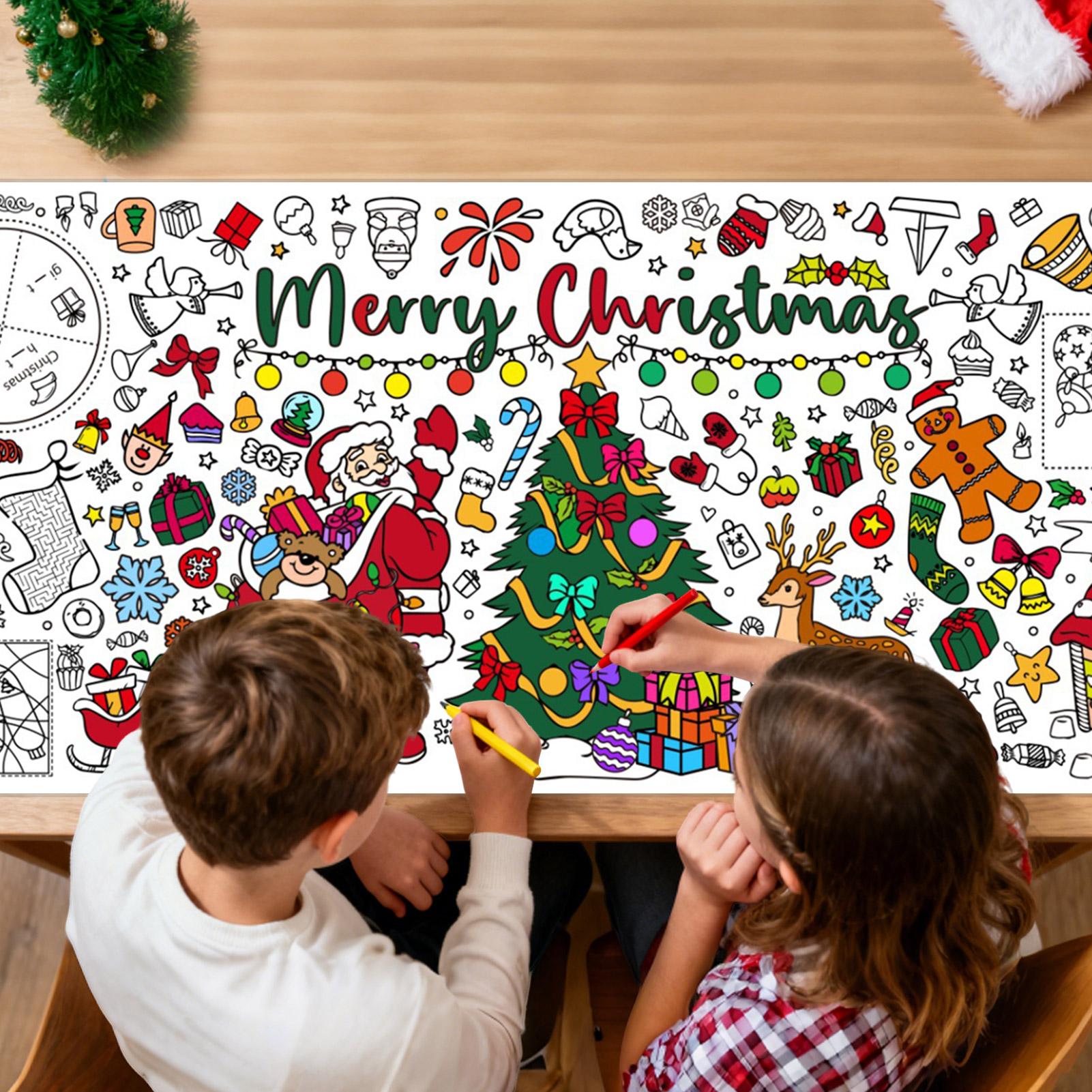 Art Craft Doodle - Kerst gigantische kleurposter blanco doodle kunst