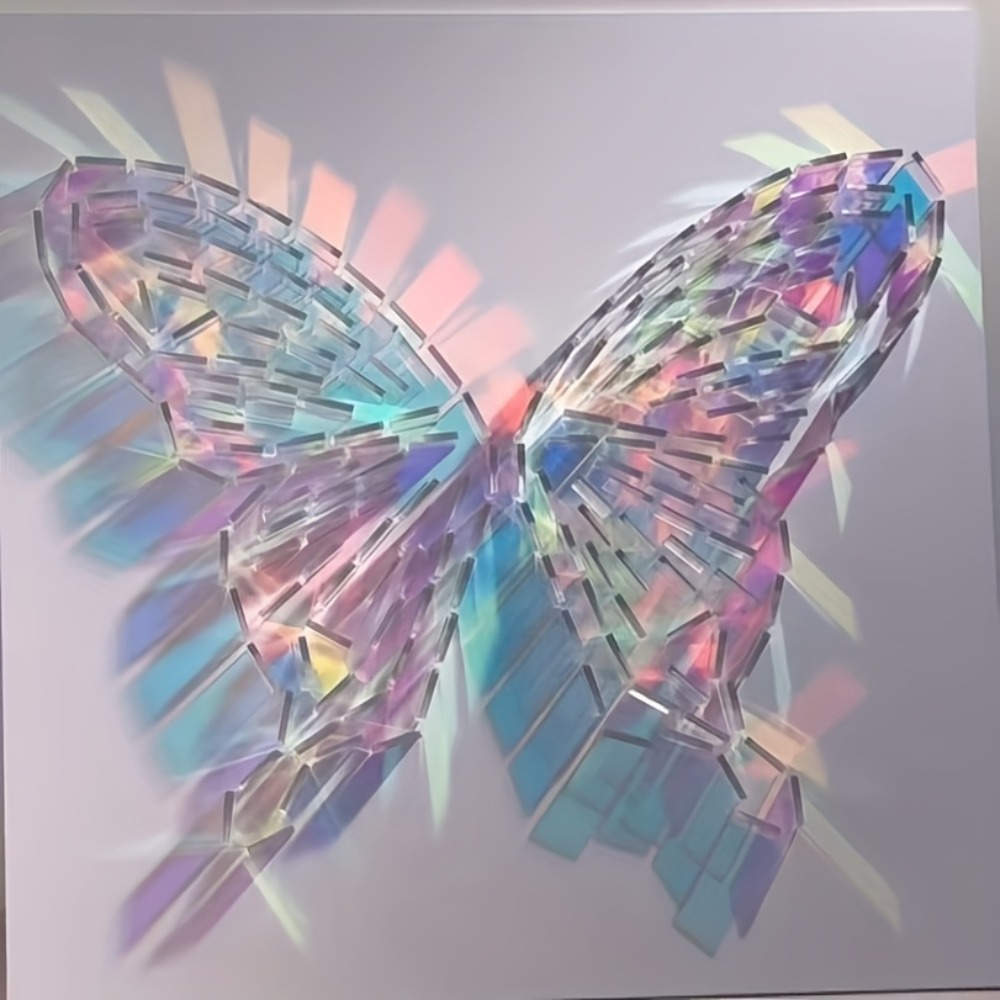 Art Crafting - Iridescent Acryl Spiegeltegels 30x30mm Regenboog Vierkante