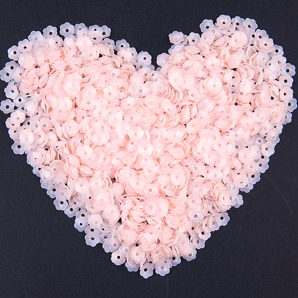 Eco Art Craft - Matte Roze Bloem Pailletten 6mm Cup