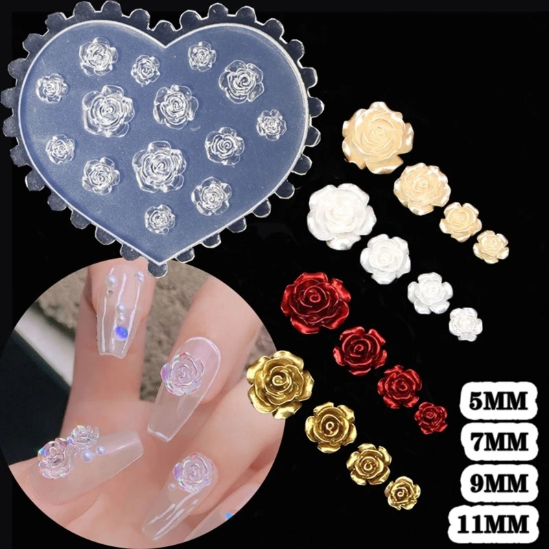 Art Craft Rose - 3D Rose Flower Nail Art Decoraties
