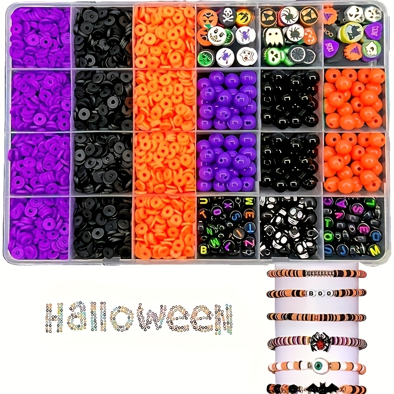Polymer Clay Set - 2700 stuks, Halloween gekleurde ronde kralen