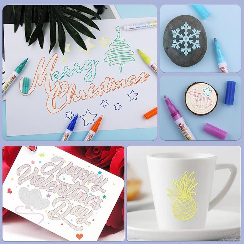 Art Craft Doodle - Glitter Pennen 24 Kleuren Schrijfpennen Ambachtelijke
