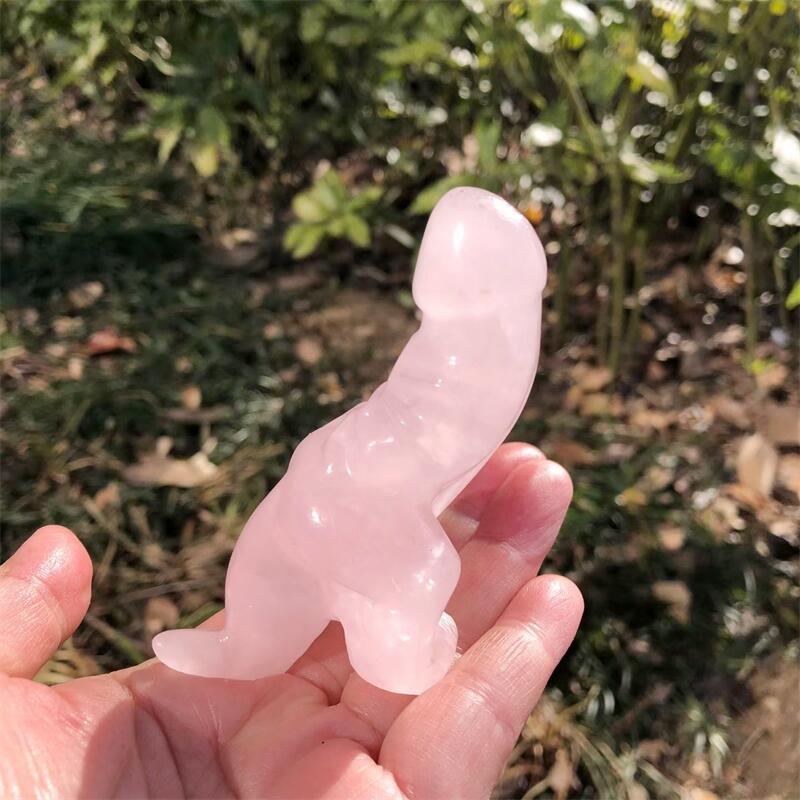 Art Craft Rose - 1PCS Natuurlijke Rozenkwarts Cartoon Penis Dinosaurus