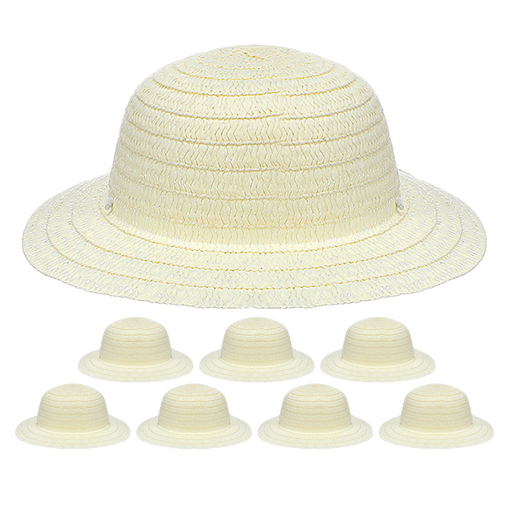 8 stuks DIY kinderstrohoeden,  - Art Craft Painting recensie en prijs