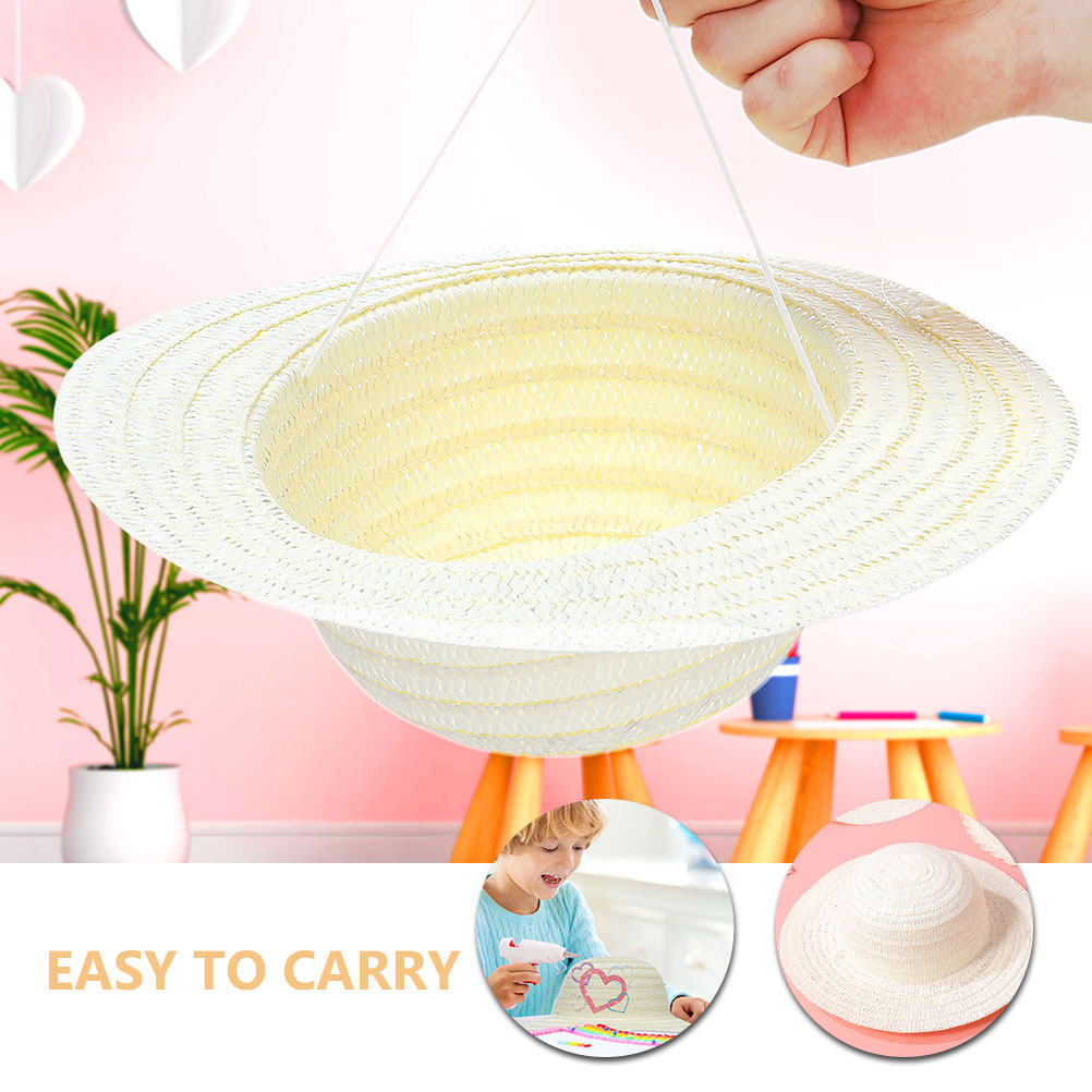 8 stuks DIY kinderstrohoeden,  - Art Craft Painting recensie en prijs
