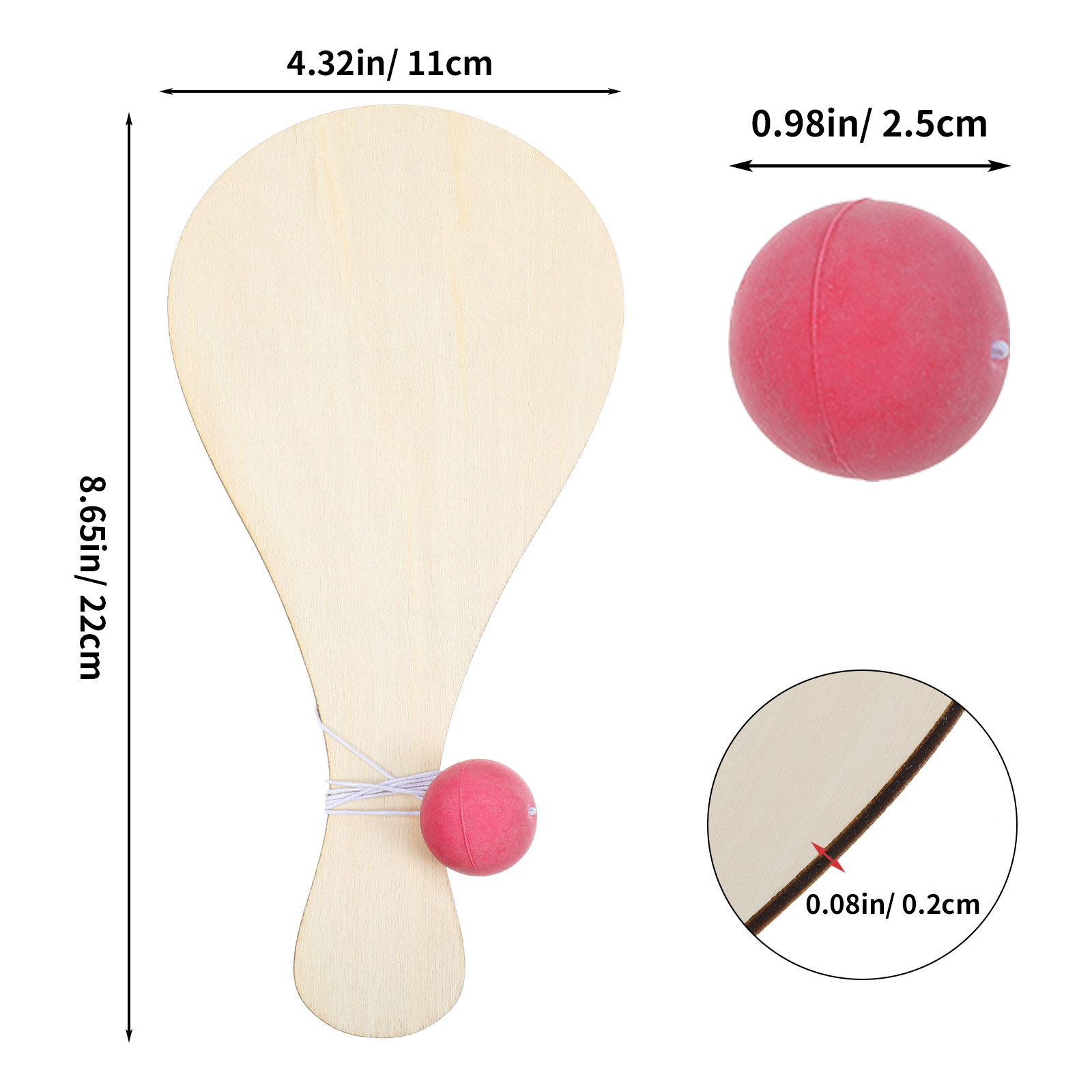 10-delige set houten paddlebal - Art Craft Doodle recensie en prijs
