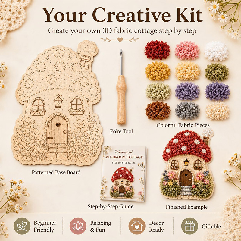 3D Mushroom House Poke Art DIY - Art Crafting recensie en prijs